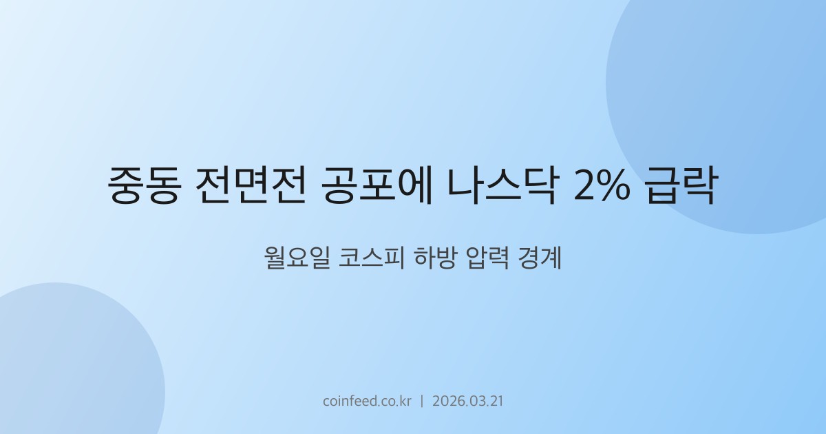 증시 시장 브리핑