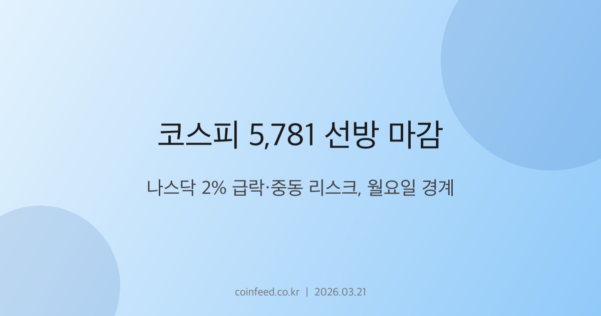 증시 시장 브리핑