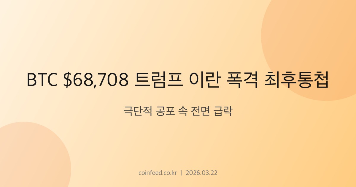 암호화폐 시장 브리핑