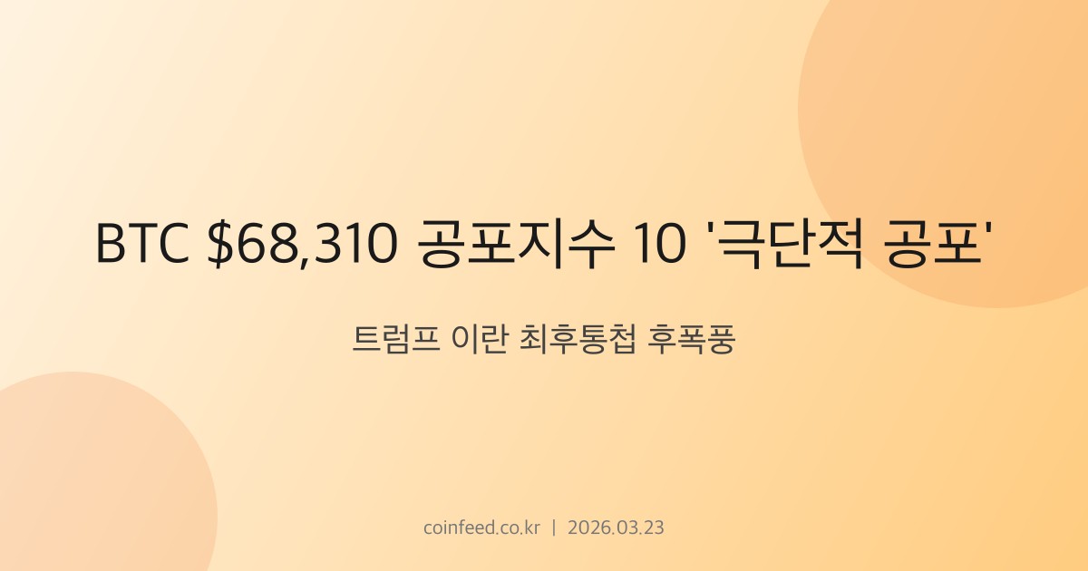 암호화폐 시장 브리핑