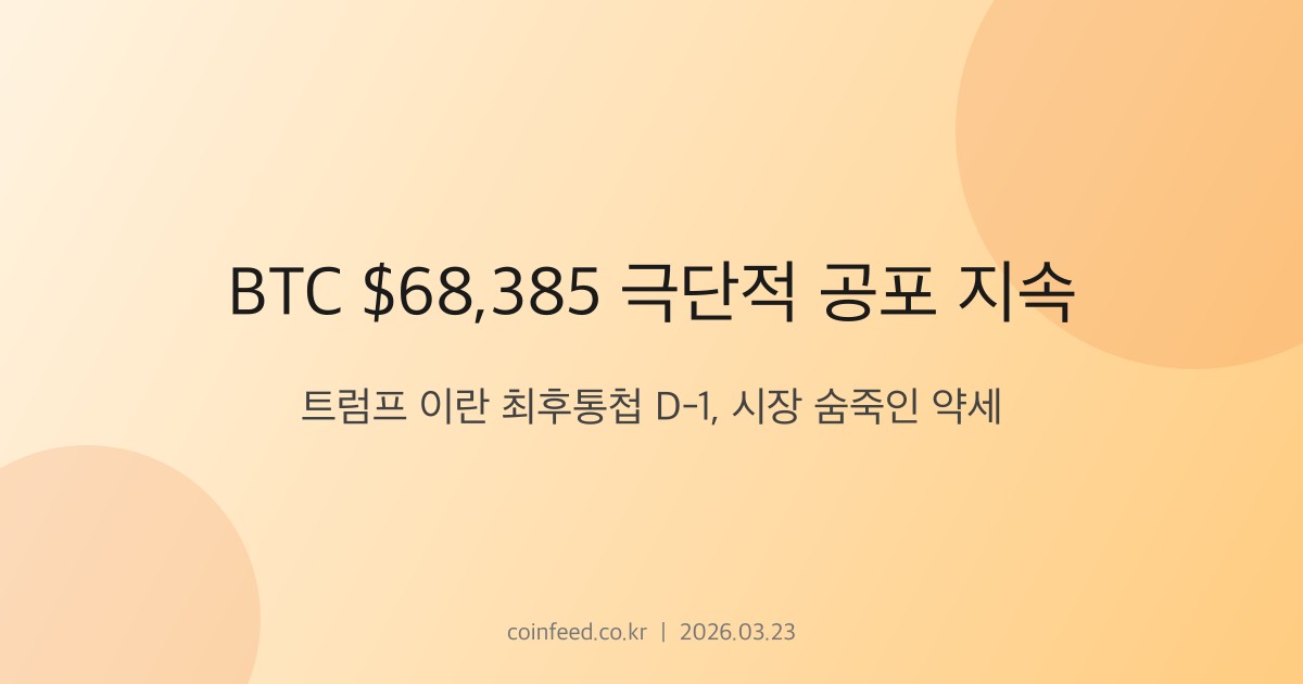 암호화폐 시장 브리핑