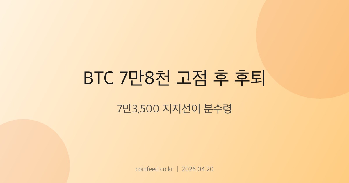 암호화폐 시장 브리핑