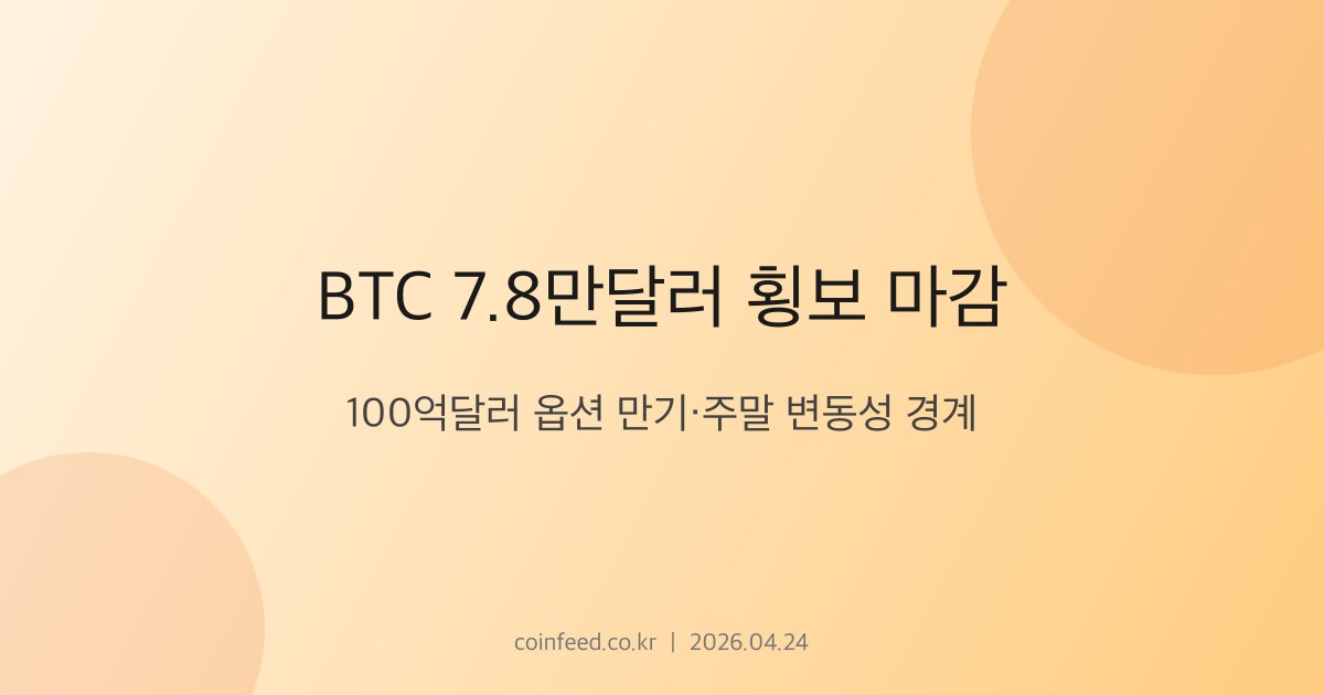 암호화폐 시장 브리핑