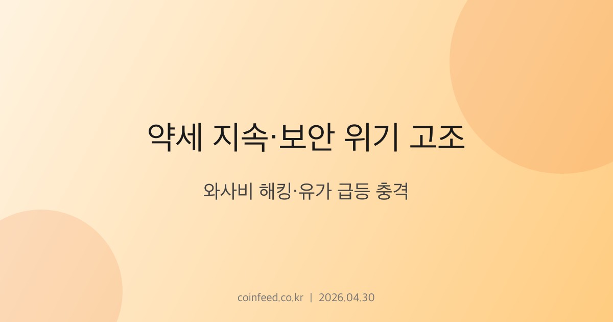 암호화폐 시장 브리핑