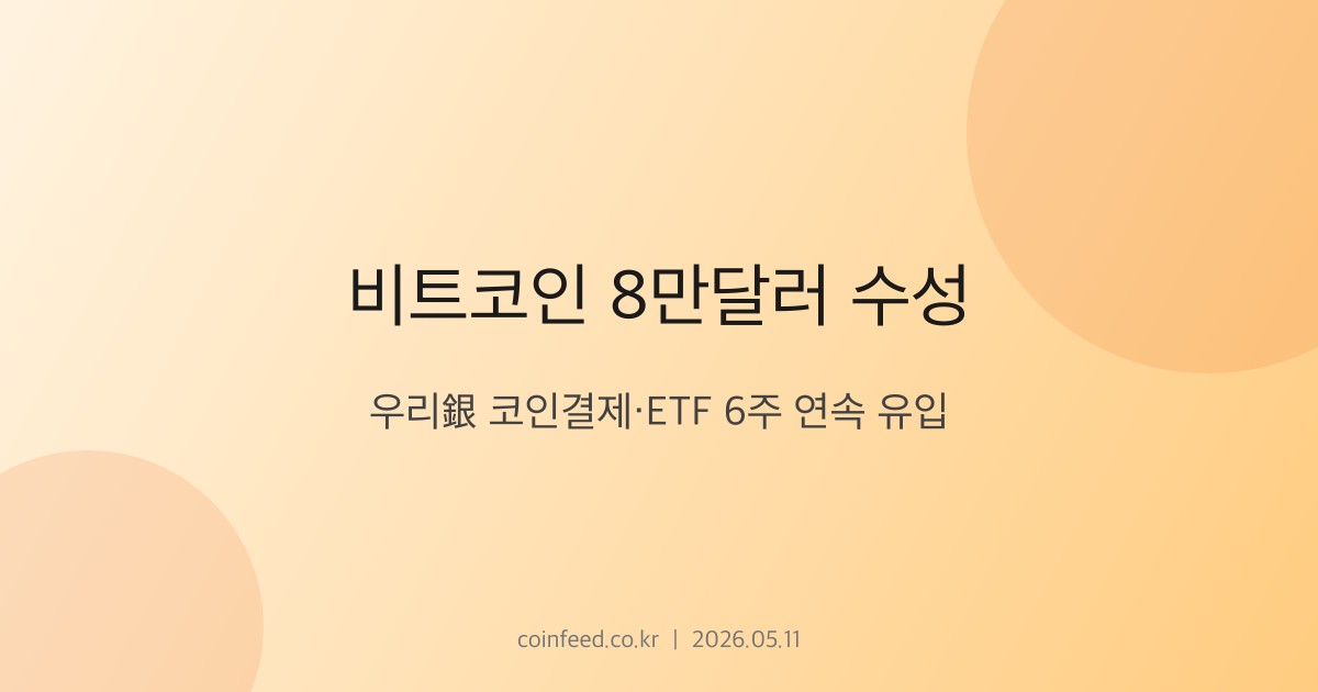 암호화폐 시장 브리핑