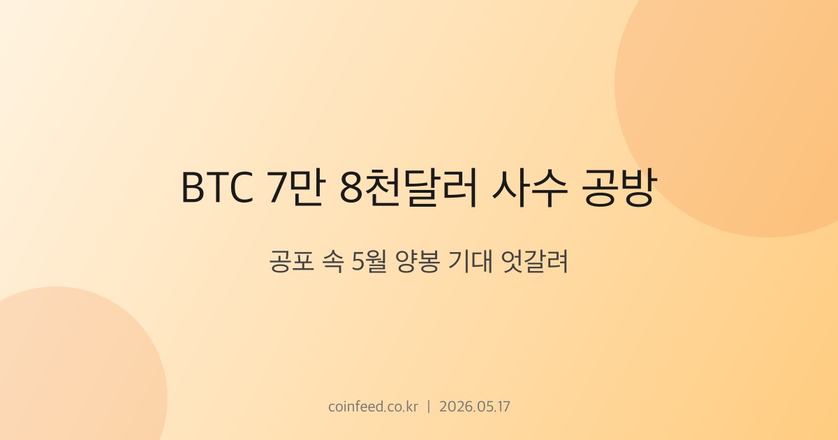 암호화폐 시장 브리핑