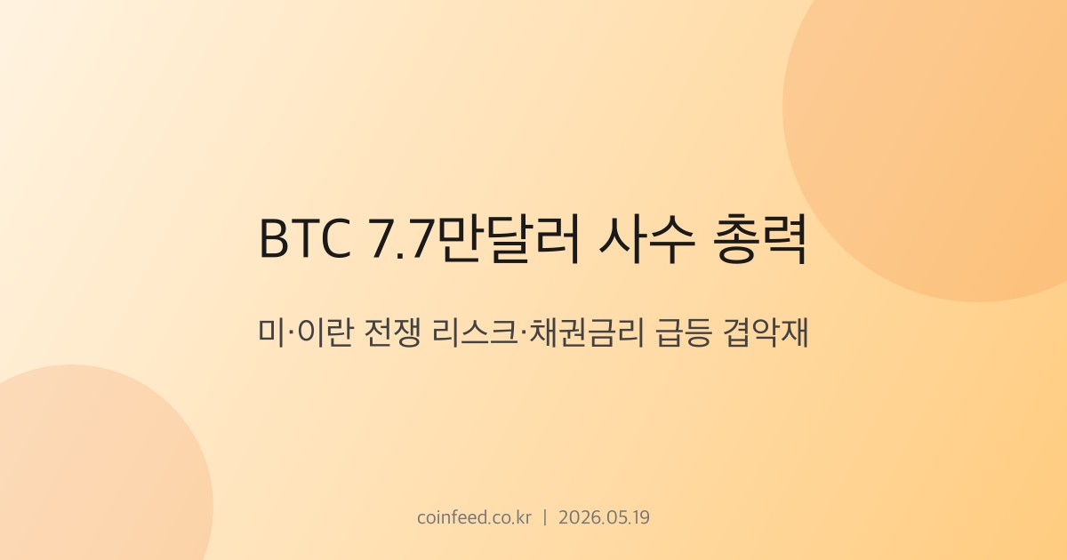 암호화폐 시장 브리핑