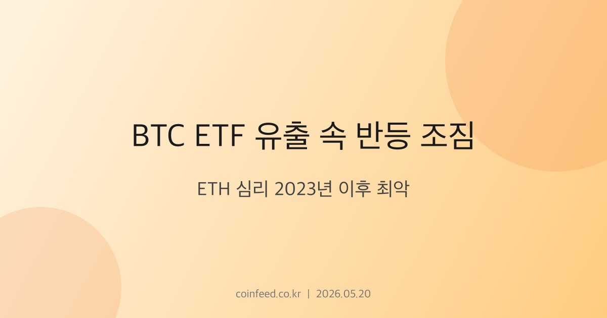 암호화폐 시장 브리핑