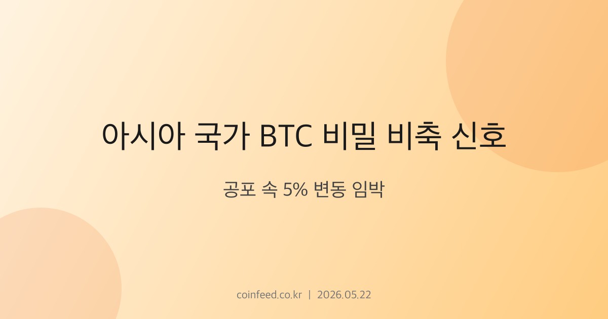 암호화폐 시장 브리핑