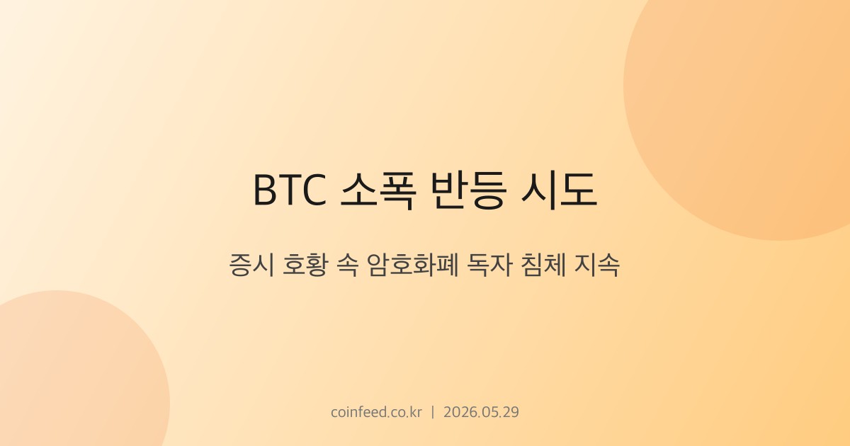 암호화폐 시장 브리핑