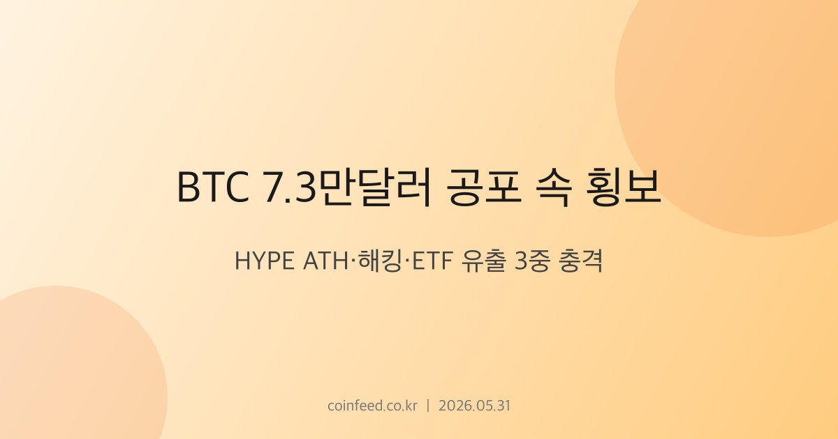 암호화폐 시장 브리핑