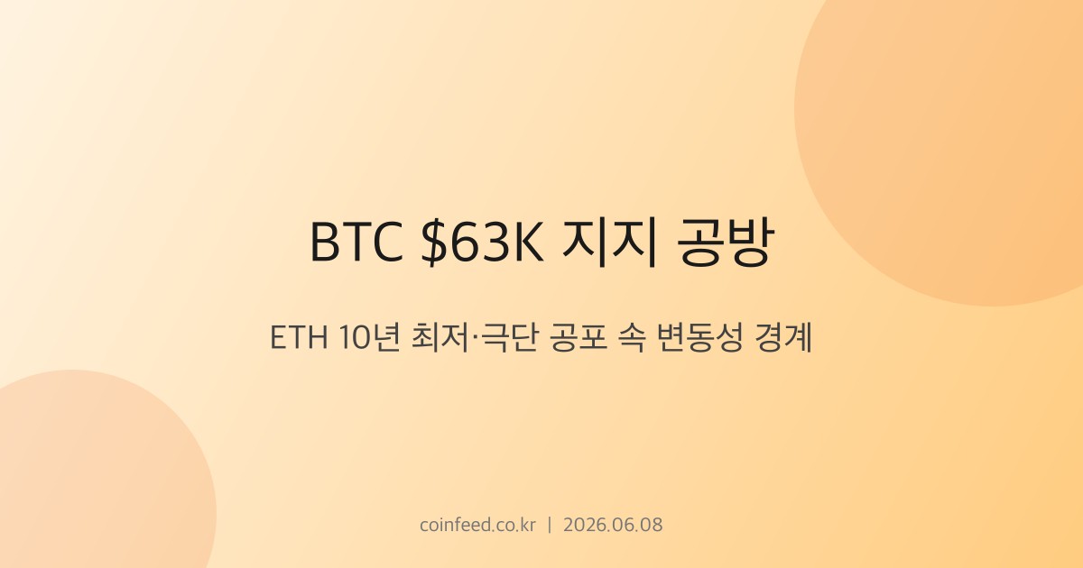 암호화폐 시장 브리핑