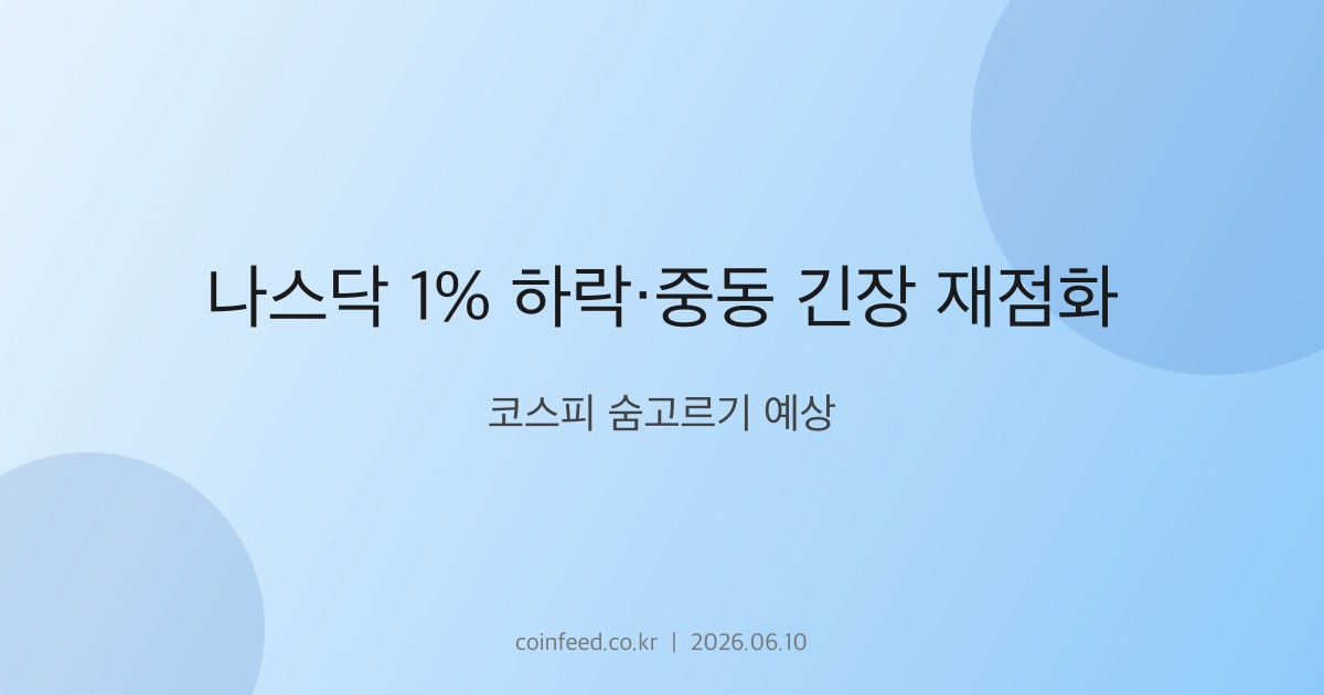 증시 시장 브리핑