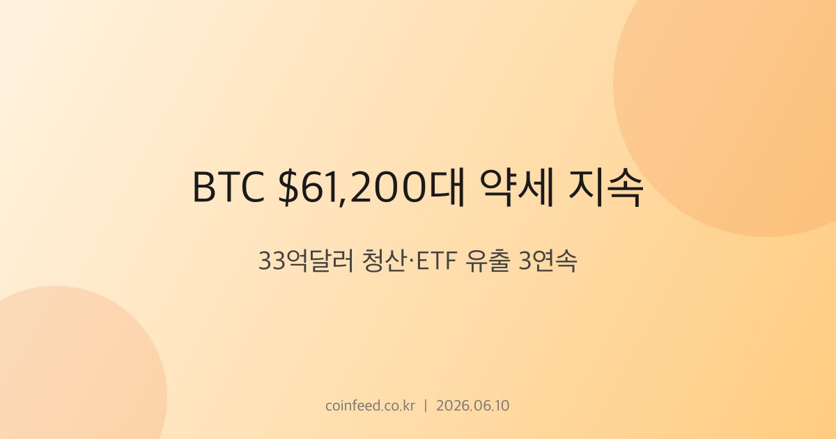 암호화폐 시장 브리핑