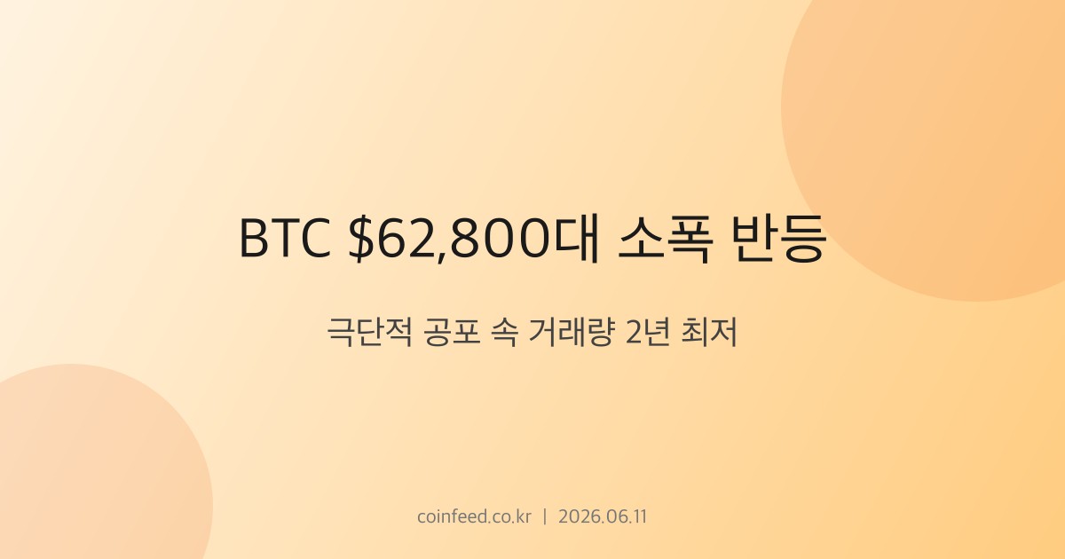 암호화폐 시장 브리핑