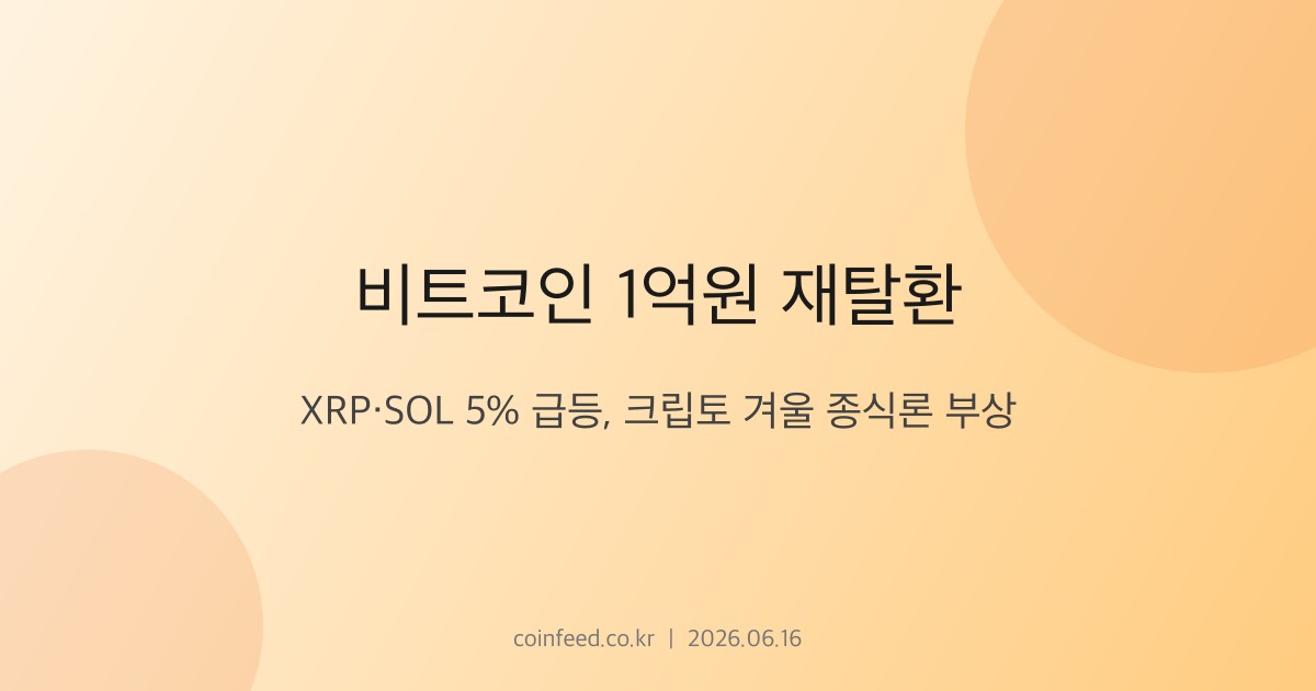 암호화폐 시장 브리핑