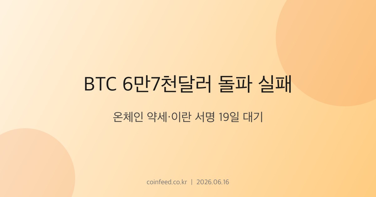 암호화폐 시장 브리핑
