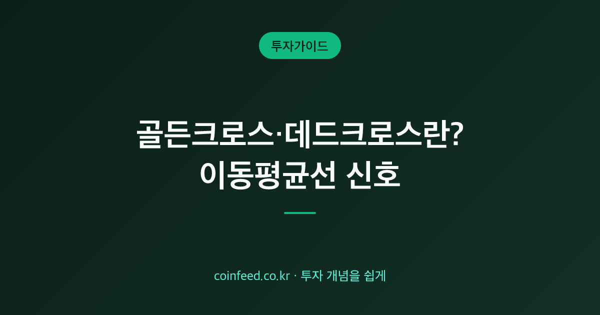 골든크로스·데드크로스 뜻과 이동평균선 매매 신호