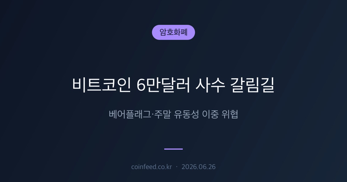 암호화폐 시장 브리핑