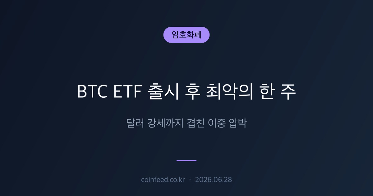 암호화폐 시장 브리핑