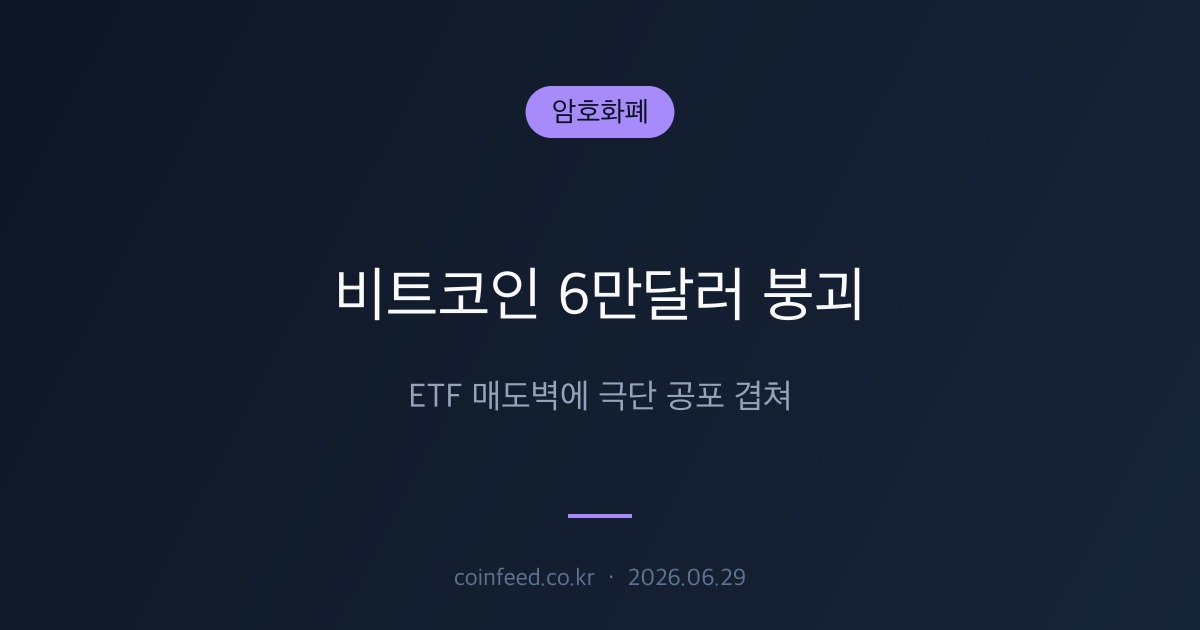 암호화폐 시장 브리핑