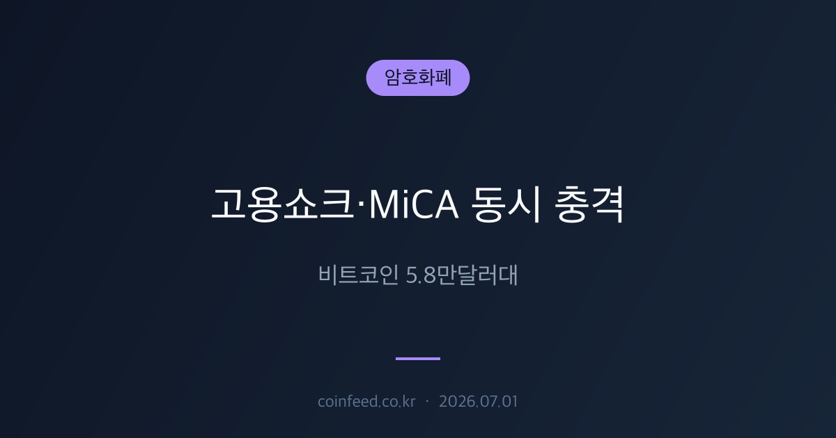암호화폐 시장 브리핑