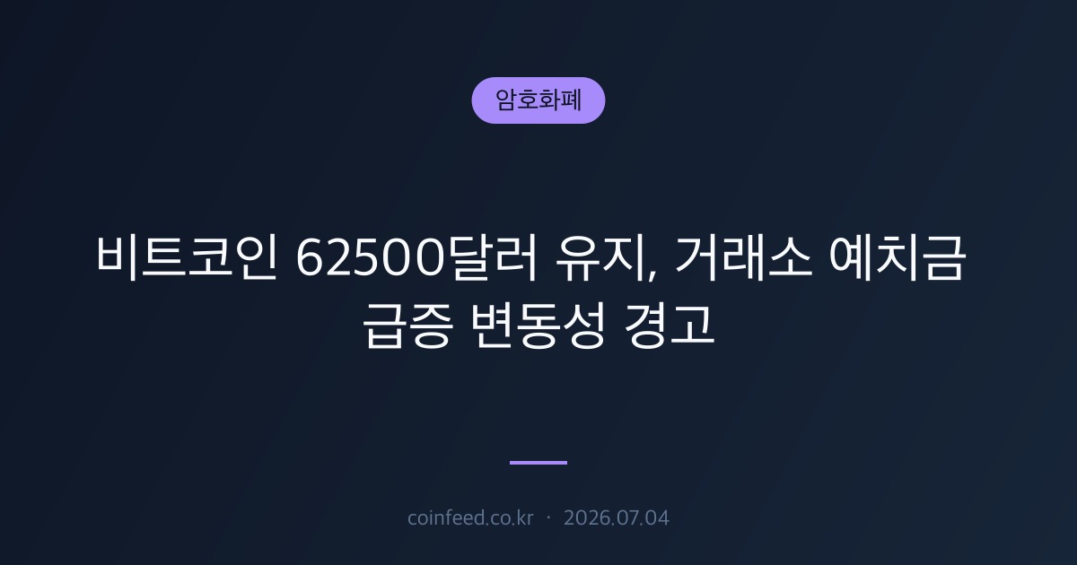 암호화폐 시장 브리핑