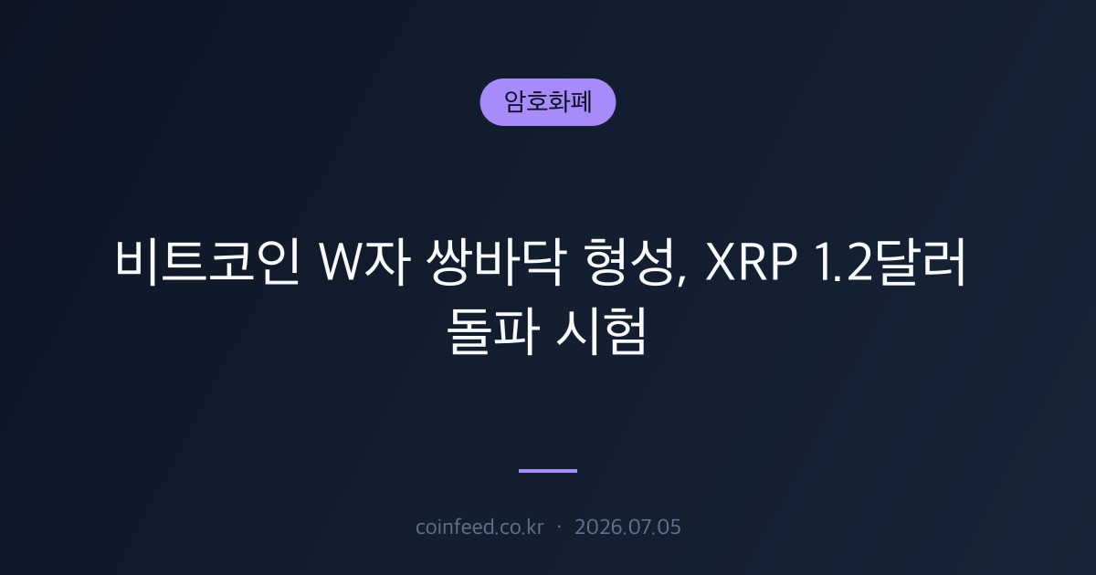 암호화폐 시장 브리핑