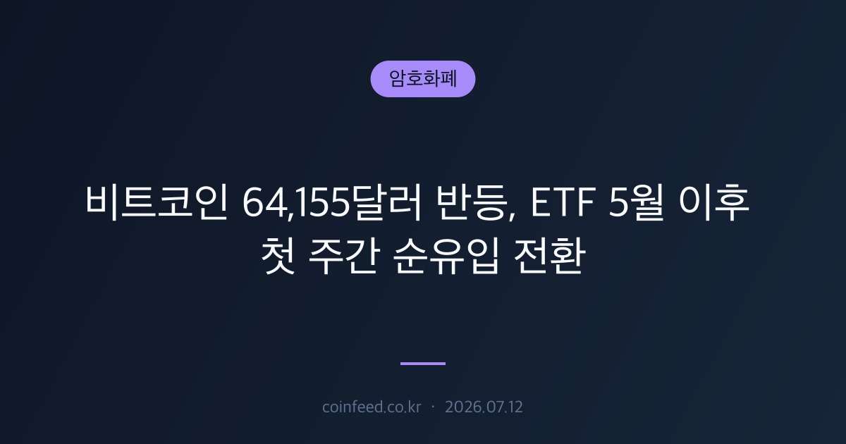 암호화폐 시장 브리핑
