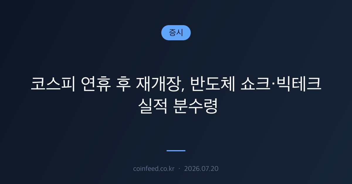증시 시장 브리핑