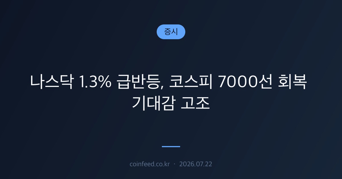 증시 시장 브리핑