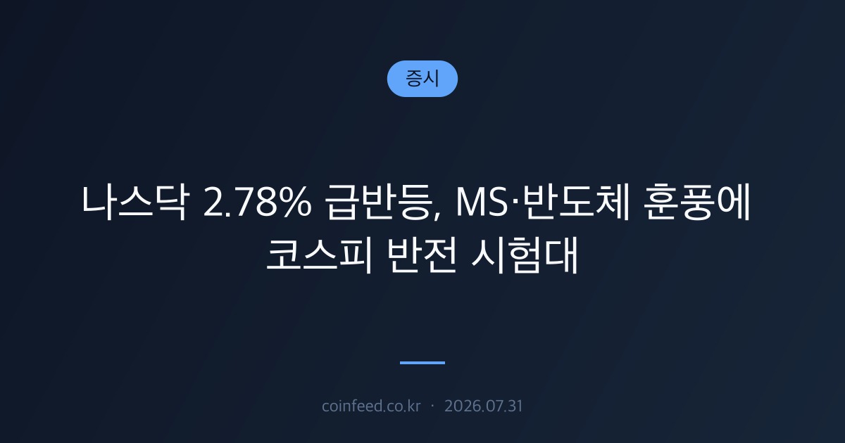 증시 시장 브리핑
