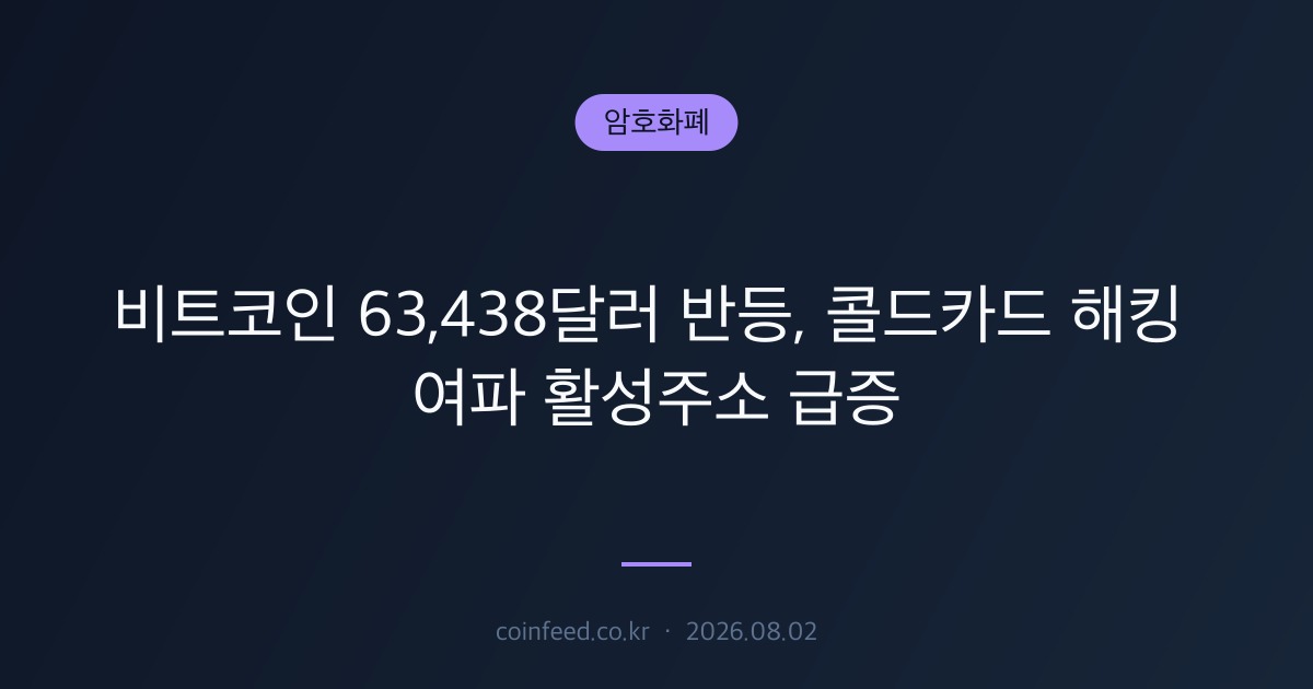 암호화폐 시장 브리핑