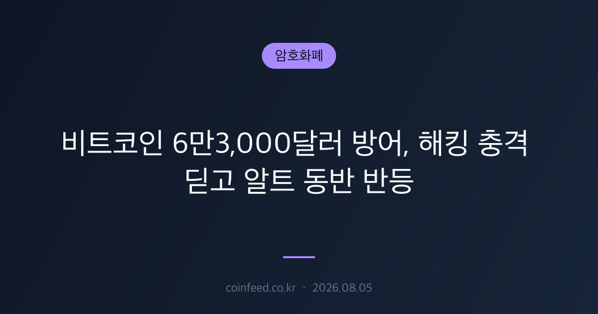암호화폐 시장 브리핑