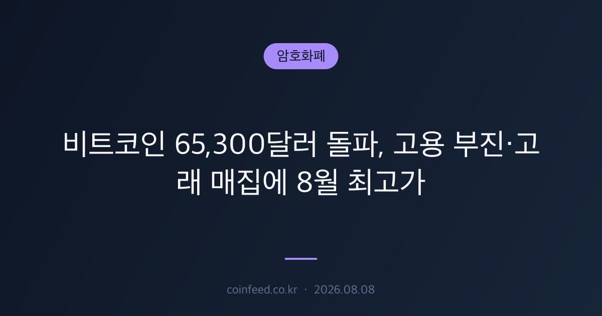 암호화폐 시장 브리핑