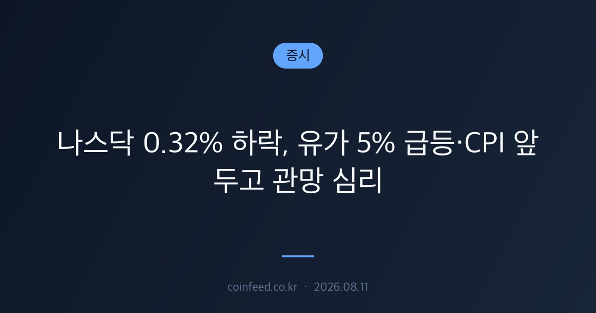 증시 시장 브리핑