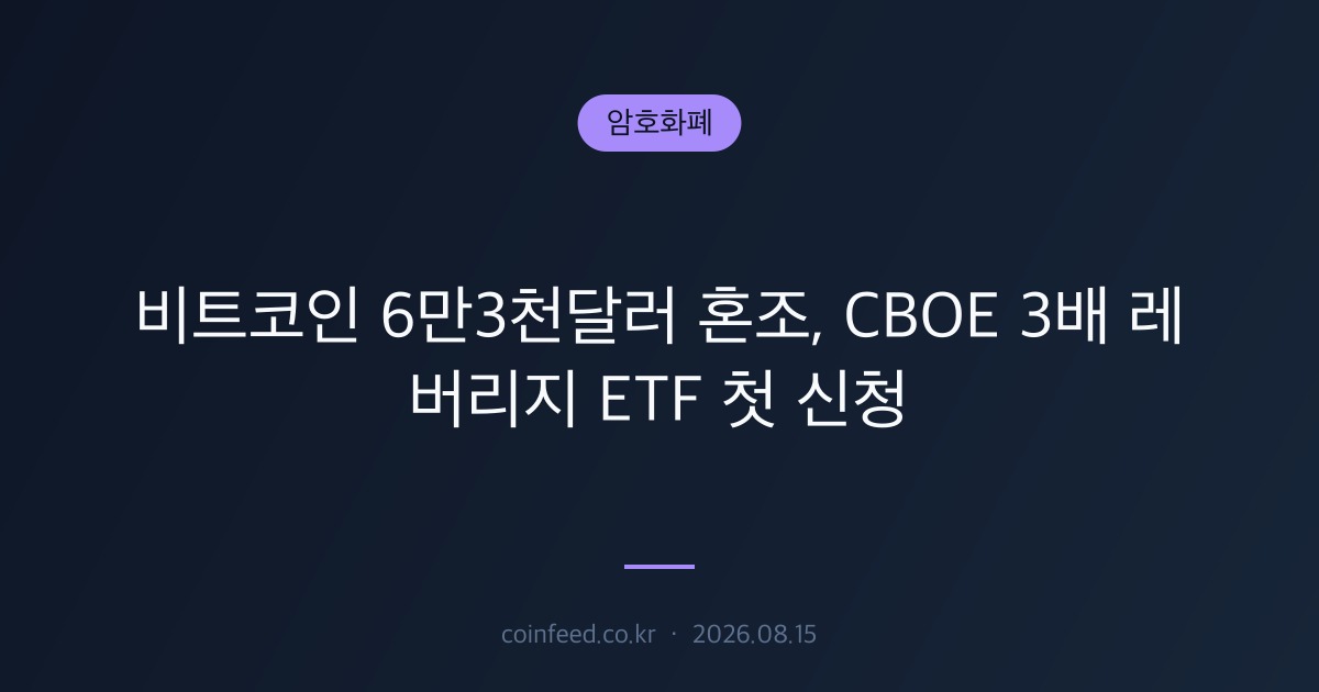 암호화폐 시장 브리핑