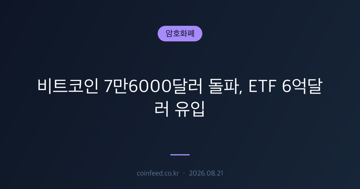 암호화폐 시장 브리핑