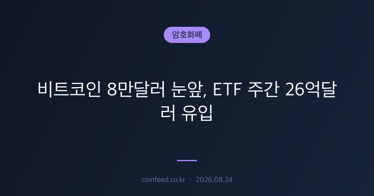 암호화폐 시장 브리핑