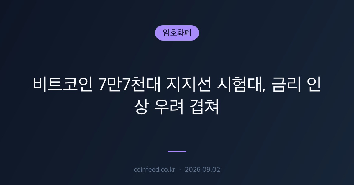 암호화폐 시장 브리핑