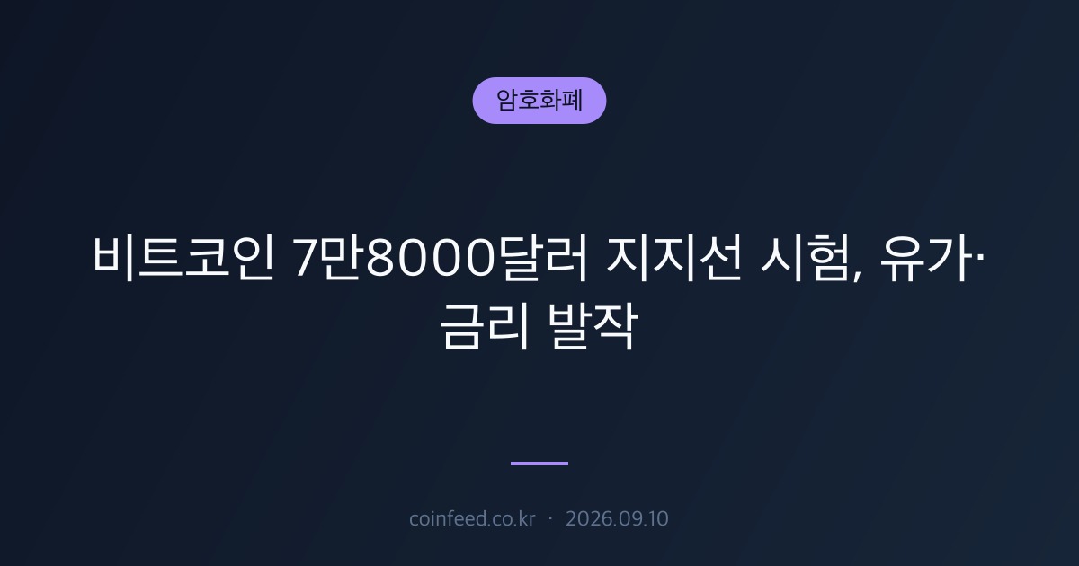 암호화폐 시장 브리핑