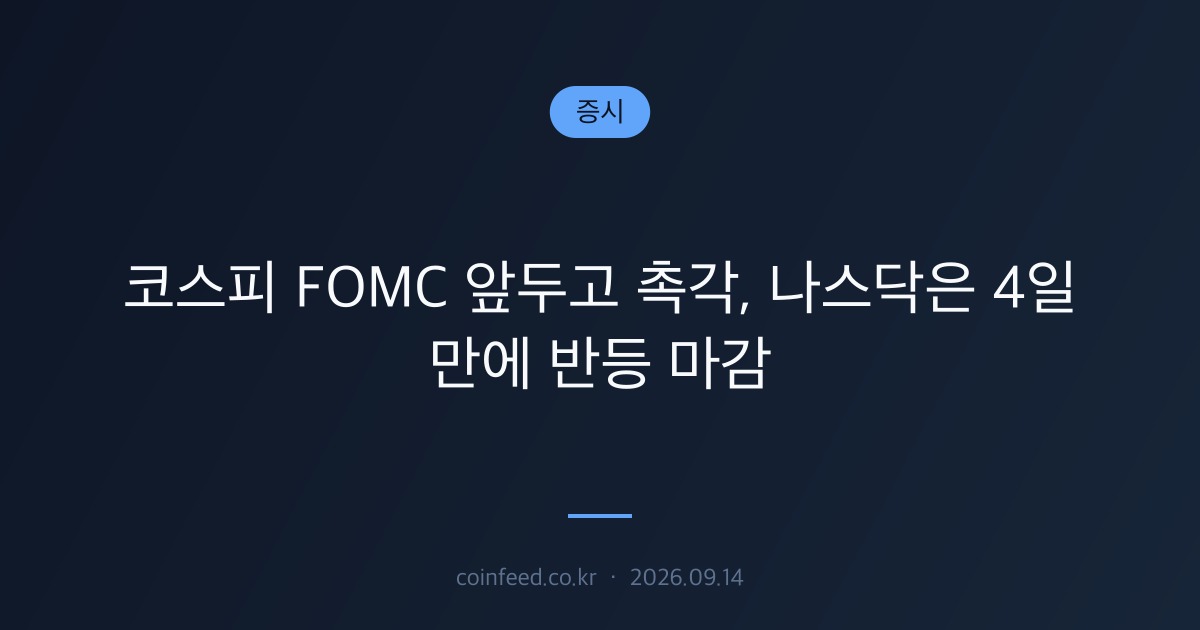 증시 시장 브리핑