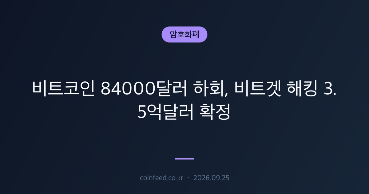 암호화폐 시장 브리핑