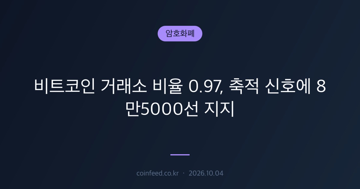 암호화폐 시장 브리핑