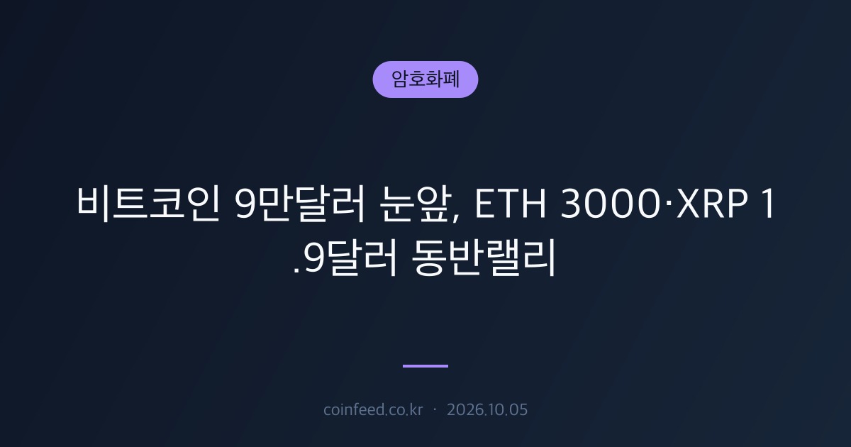 암호화폐 시장 브리핑