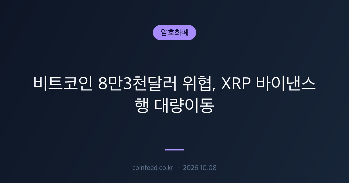 암호화폐 시장 브리핑