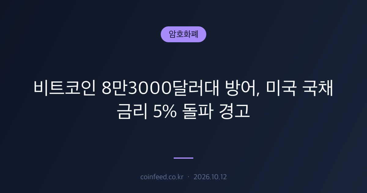 암호화폐 시장 브리핑
