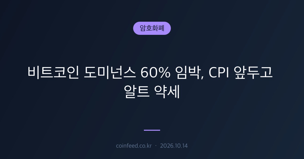 암호화폐 시장 브리핑