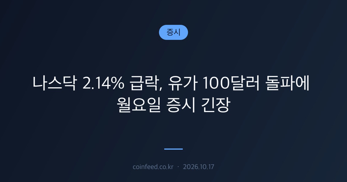 증시 시장 브리핑