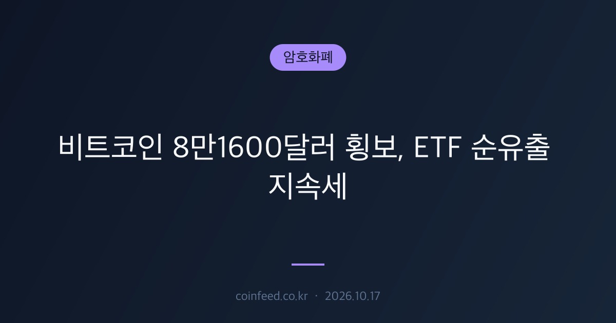 암호화폐 시장 브리핑